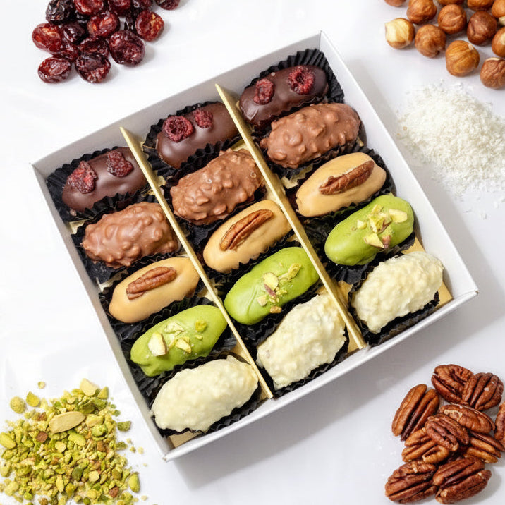 Indulge chocolate coated gift box .