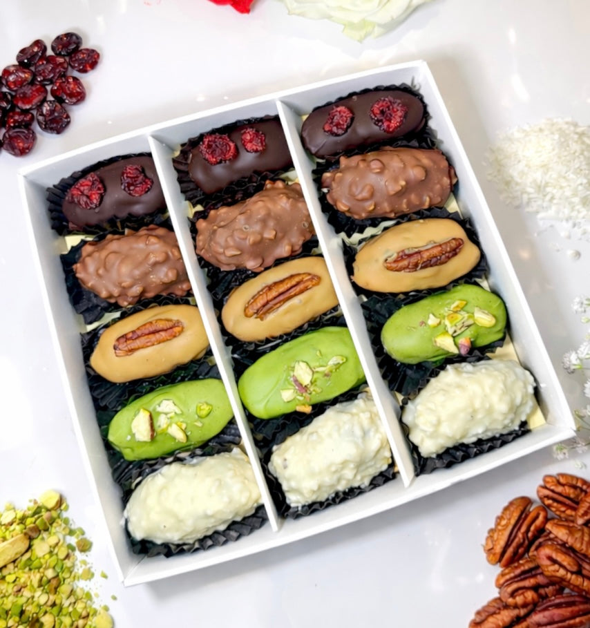 Indulge chocolate coated gift box .