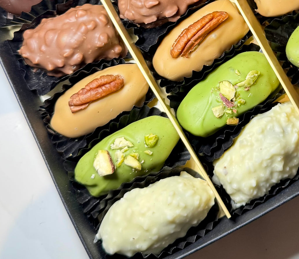 Indulge chocolate coated gift box .