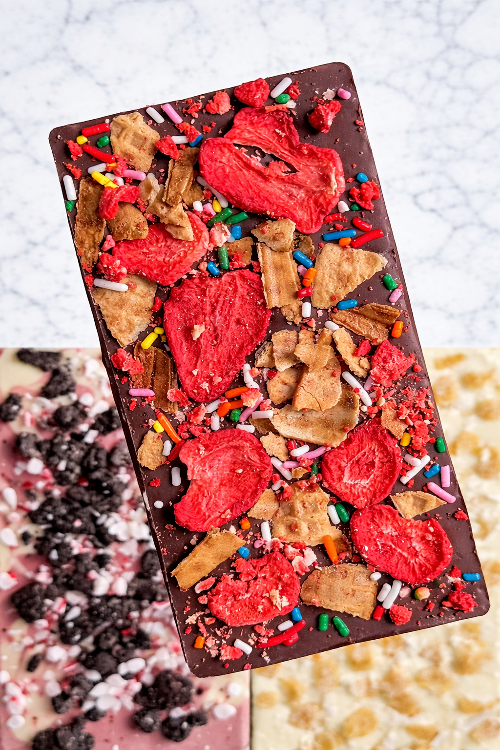 Four flavour chocolate bars