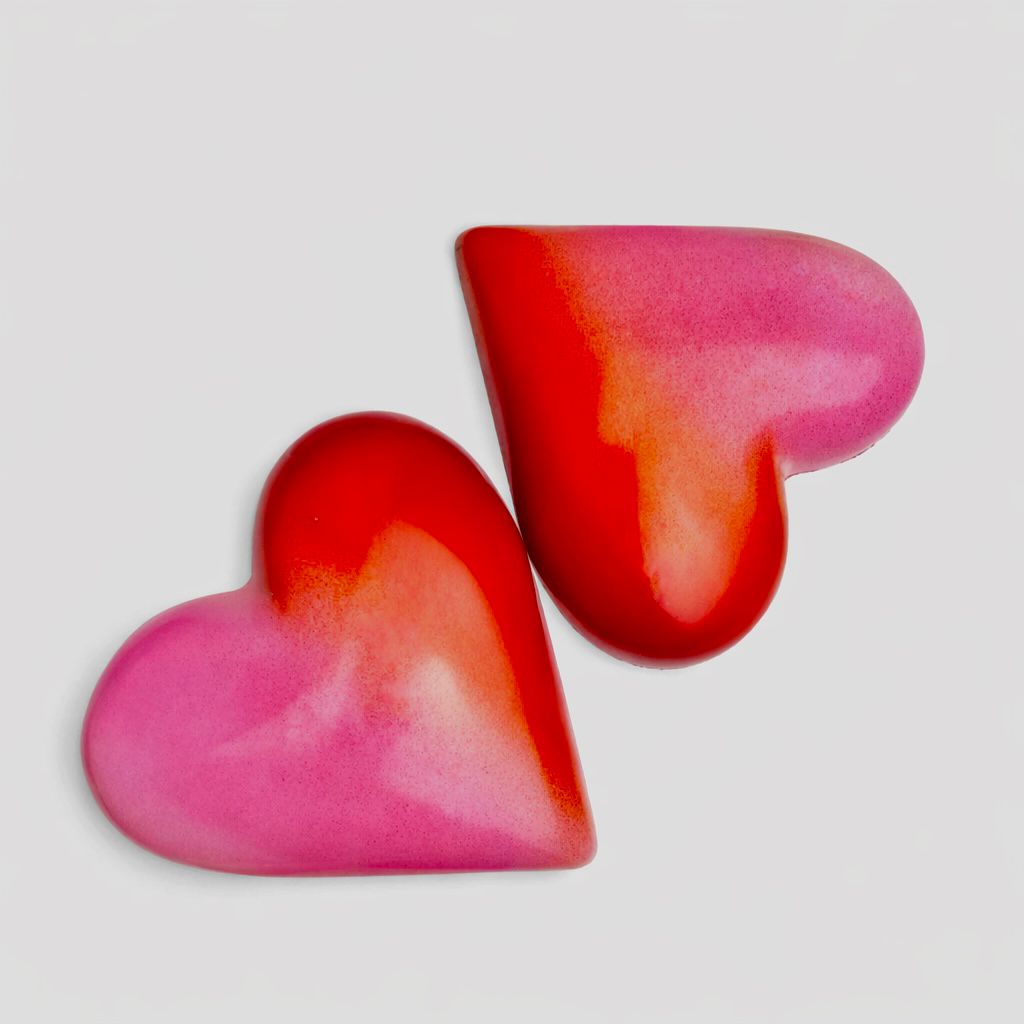 Raspberry caramel marshmallow hearts ❤️