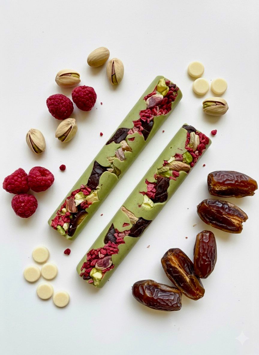 pistachio chocolate bars.